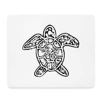 Vintage abstract turtle - Mouse Pad (horizontal) - white - Front