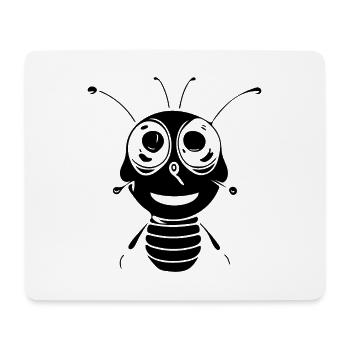 Little cute smiling bee - Mouse Pad (horizontal) - white - Front