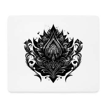 Vintage Lotusblüte Seerose Tattoo Hobby - Mousepad (Querformat) - Weiß - Vorne