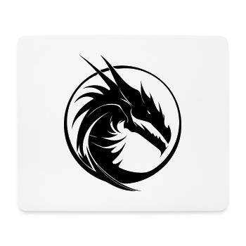 Vintage Tattoo Dragon Circle Logo Robe à l’échelle - Tapis de souris (format paysage) - blanc - Devant