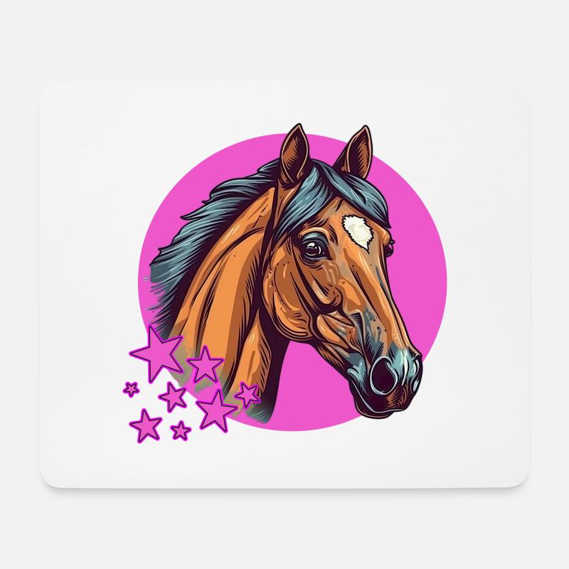 Schönes Pferd für alle Pferdebegeisterte - Mousepad (Querformat) - Weiß