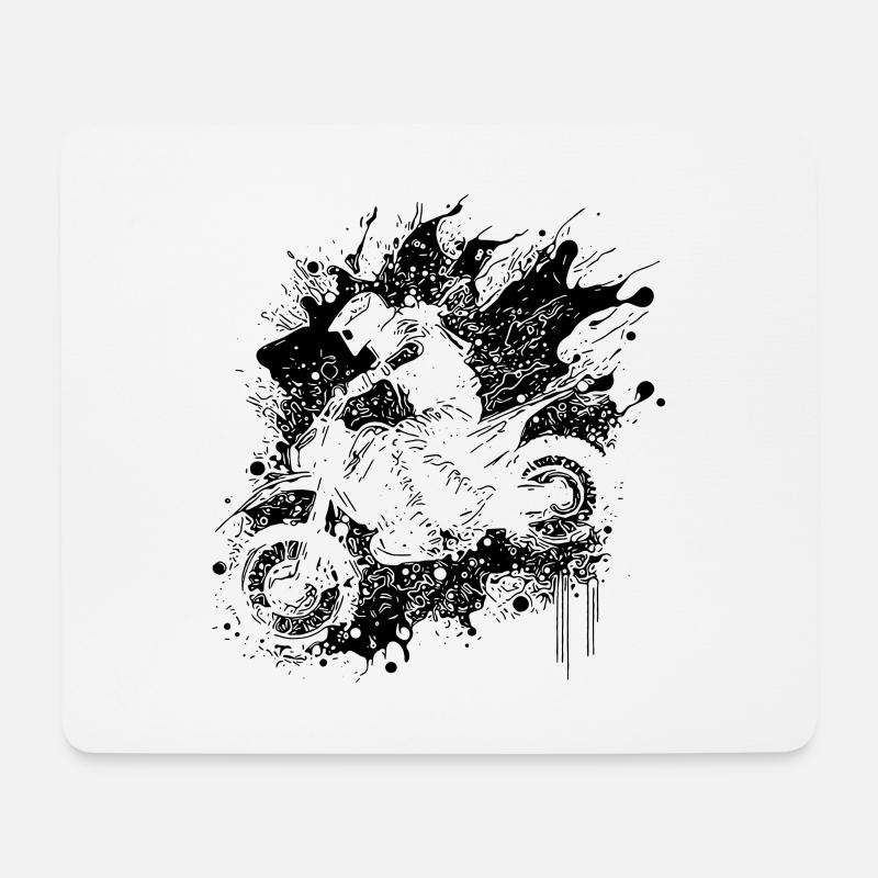 Motorrad Geländefahrt Splash Style - Mousepad (Querformat) - Weiß