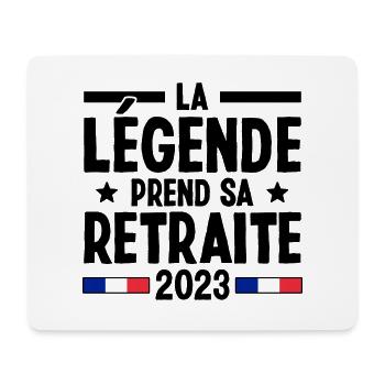 La Légende Prend Sa Retraite 2023 Idée Cadeau - Tapis de souris (format paysage) - blanc - Devant