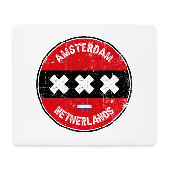 Amsterdam Netherlands - Mouse Pad (horizontal) - white - Front