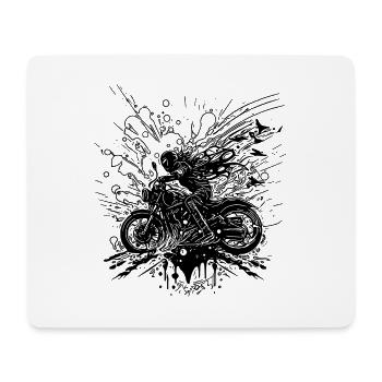 Gelände Motorrad Style Splash Biker - Mousepad (Querformat) - Weiß - Vorne