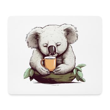 Niedlicher Koala Entspanntes Tier Kaffeebecher - Mousepad (Querformat) - Weiß - Vorne