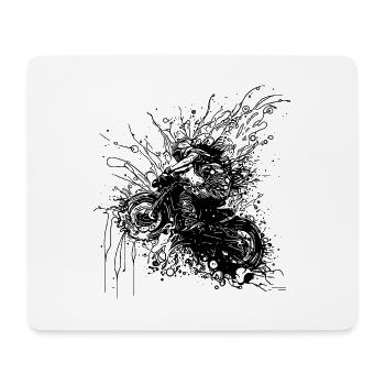 Gelände Rennsport Style Motorrad Sprung Splash - Mousepad (Querformat) - Weiß - Vorne