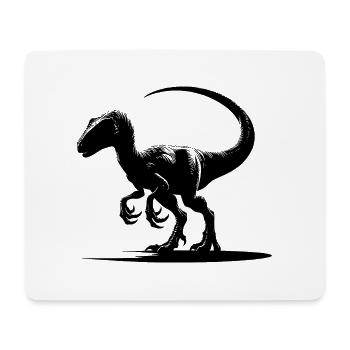 Gefährlicher Dino Velociraptor Dinosaurier - Mousepad (Querformat) - Weiß - Vorne