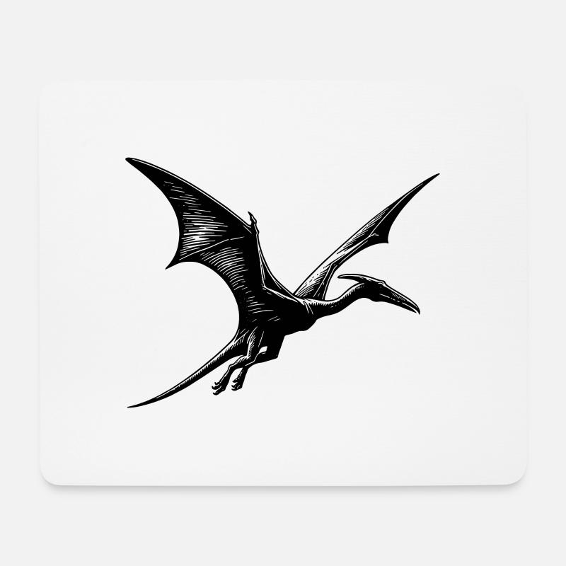 Flugsaurier Dino Pteranodon Fliegender Dinosaurier - Mousepad (Querformat) - Weiß