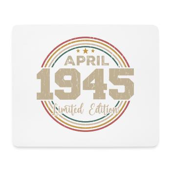 Avril 1945 Cadeau D'anniversaire Avril 1945 Retro - Tapis de souris (format paysage) - blanc - Devant