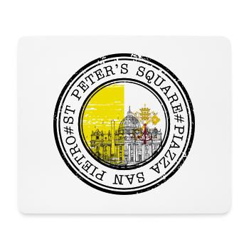Cercle de timbres de la Cité du Vatican - Tapis de souris (format paysage) - blanc - Devant