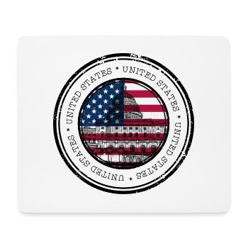 Capitol Flag Circle Emblem - Mouse Pad (horizontal) - white - Front