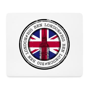 Union Jack Big Ben Stempel - Mousepad (Querformat) - Weiß - Vorne