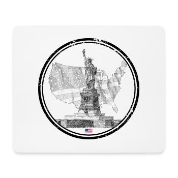 Carte Industrial Grunge USA - Tapis de souris (format paysage) - blanc - Devant