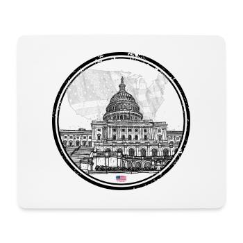 Patriotische USA Kapitol Karte - Mousepad (Querformat) - Weiß - Vorne