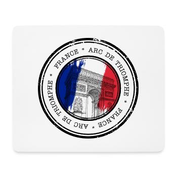 Pariser Bogen Trikolore Kreis - Mousepad (Querformat) - Weiß - Vorne