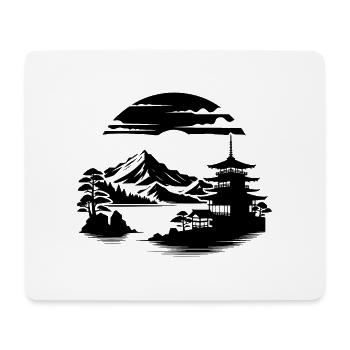 Japan Asiatisches Landschaft Meditation Design - Mousepad (Querformat) - Weiß - Vorne