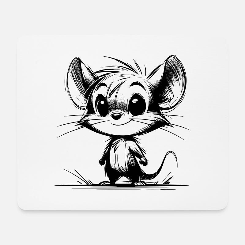 Niedliche Kinder Baby Maus - Mousepad (Querformat) - Weiß