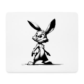 Bunny with big eyes and ears - Mouse Pad (horizontal) - white - Front