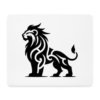 Proud tribal lion with wild mane - Mouse Pad (horizontal) - white - Front