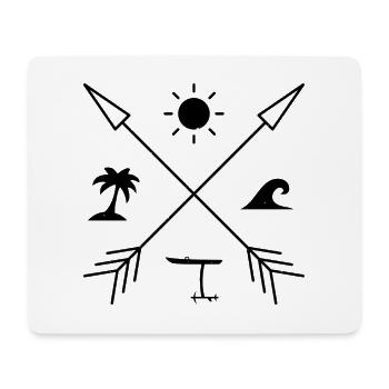 Wing Foiling Surfing - Mouse Pad (horizontal) - white - Front