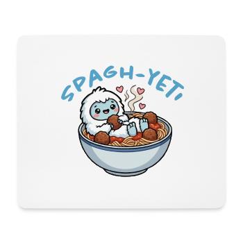 Spaghetti Yeti Kuschelfigur - Mousepad (Querformat) - Weiß - Vorne