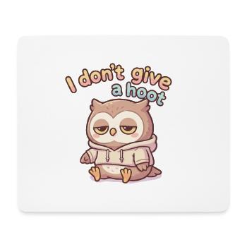 Sweat à capuche paresseuse chouette - Tapis de souris (format paysage) - blanc - Devant