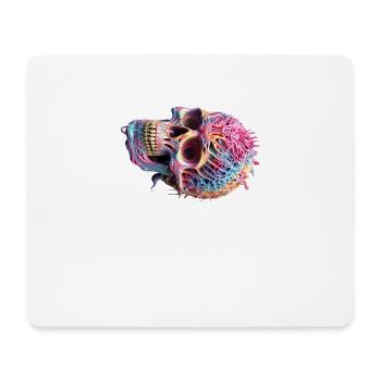 Trippy Skull Skull 3D Punk Pop coloré - Tapis de souris (format paysage) - blanc - Devant