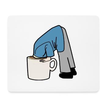 café - Tapis de souris (format paysage) - blanc - Devant