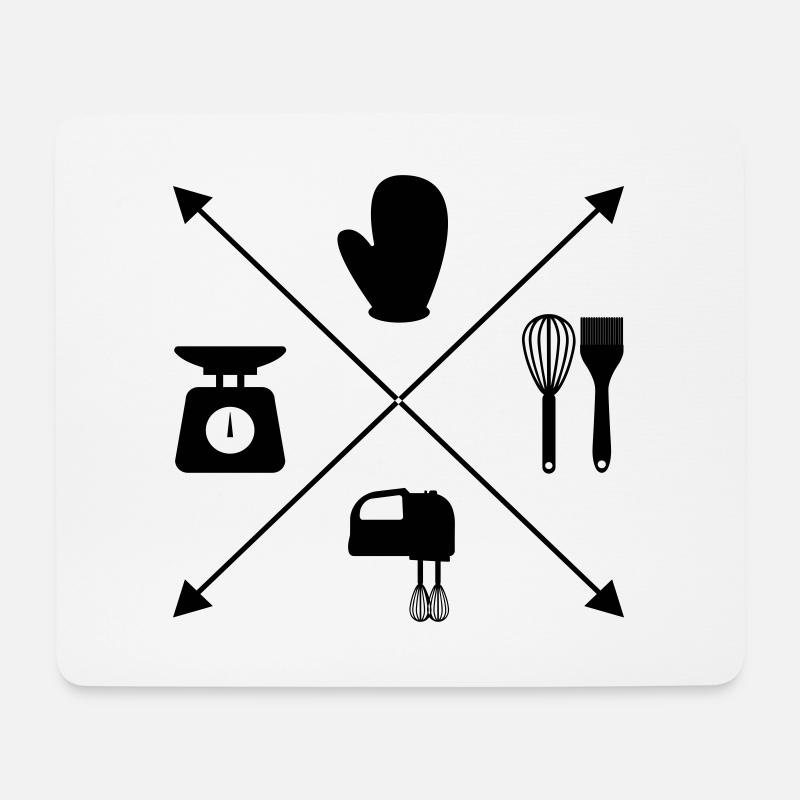 Backen - Mousepad (Querformat) - Weiß