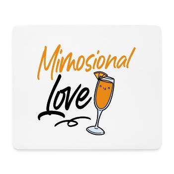 Lustiges Mimosional Love Sonntag Brunch Shirt - Mousepad (Querformat) - Weiß - Vorne