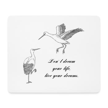 Störche - Mousepad (Querformat) - Weiß - Vorne