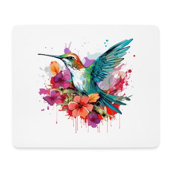 Bunter Kolibri Vogel für Ornithologe - Mousepad (Querformat) - Weiß - Vorne