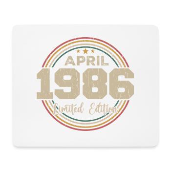 April 1986 Retro April 1986 Geburtstagsgeschenk - Mousepad (Querformat) - Weiß - Vorne