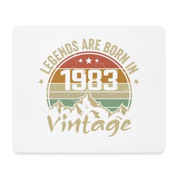 1983 Vintage 1983 Retro 1983 Anniversary Gift - Mouse Pad (horizontal) - white - Front