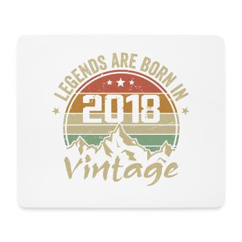 Birthday Gift 2018 Vintage 2018 Retro 2018 - Mouse Pad (horizontal) - white - Front