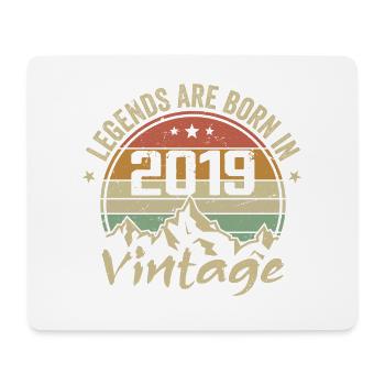 Birthday Gift 2019 Vintage 2019 Retro 2019 - Mouse Pad (horizontal) - white - Front