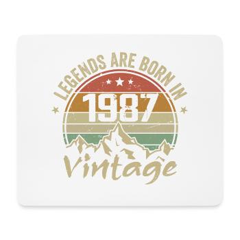 1987 Vintage 1987 Retro 1987 Anniversary Gift - Mouse Pad (horizontal) - white - Front