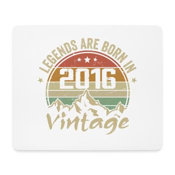 Anniversary Gift 2016 Vintage 2016 Retro 2016 - Mouse Pad (horizontal) - white - Front