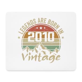 Cadeau Anniversaire 2010 Vintage 2010 Retro 2010 - Tapis de souris (format paysage) - blanc - Devant