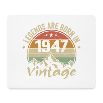 Cadeau Anniversaire 1947 Vintage 1947 Retro 1947 - Tapis de souris (format paysage) - blanc - Devant