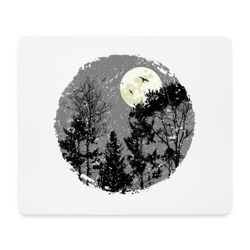 Hallowing Night Forest Scene - Mouse Pad (horizontal) - white - Front