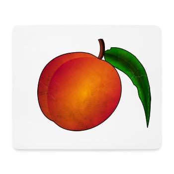 Pfirsich - Mousepad (Querformat) - Weiß - Vorne