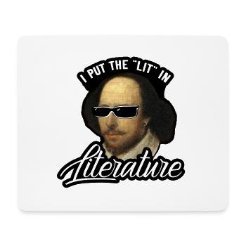 Rat de bibliothèque de la littérature de Shakespeare - Tapis de souris (format paysage) - blanc - Devant