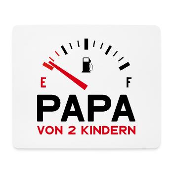 PAPA 2 KINDER VATERTAG - Mousepad (Querformat) - Weiß - Vorne