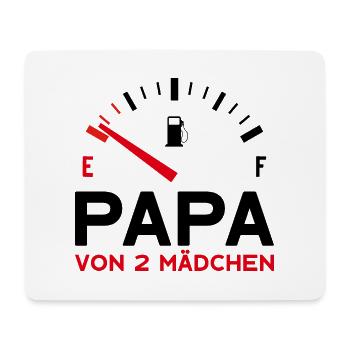 PAPA ZWEI MÄDCHEN VATER 2 TÖCHTER VATERTAG - Mousepad (Querformat) - Weiß - Vorne