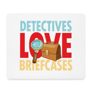 Detectives Love Briefcases - Mousepad (Querformat) - Weiß - Vorne