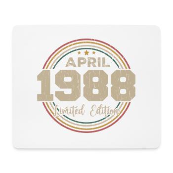 Avril 1988 Cadeau D'anniversaire Avril 1988 Retro - Tapis de souris (format paysage) - blanc - Devant