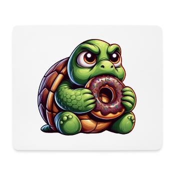 Cute Turtle Donut Candy Cartoon - Mouse Pad (horizontal) - white - Front
