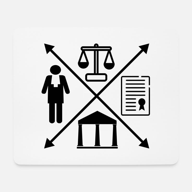 Jurist - Mousepad (Querformat) - Weiß